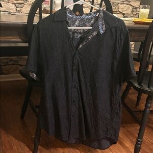 Robert Graham Black Short Sleeve Button-Up Shirt
